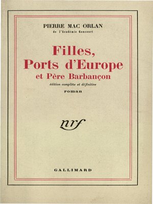 cover image of Filles, ports d'Europe et Père Barbançon